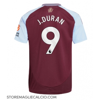 Aston Villa Jhon Duran #9 Maglia Gara Casa Repliche 2024-25 Maniche Corte